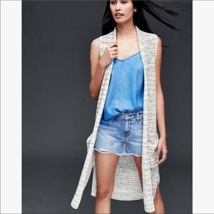 Gap Sleeveless Marled vest Duster Sweater